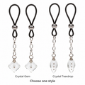 Non-Piercing Nipple Jewelry - Crystal — Crystal Gem and Crystal Teardrop options; choose one.