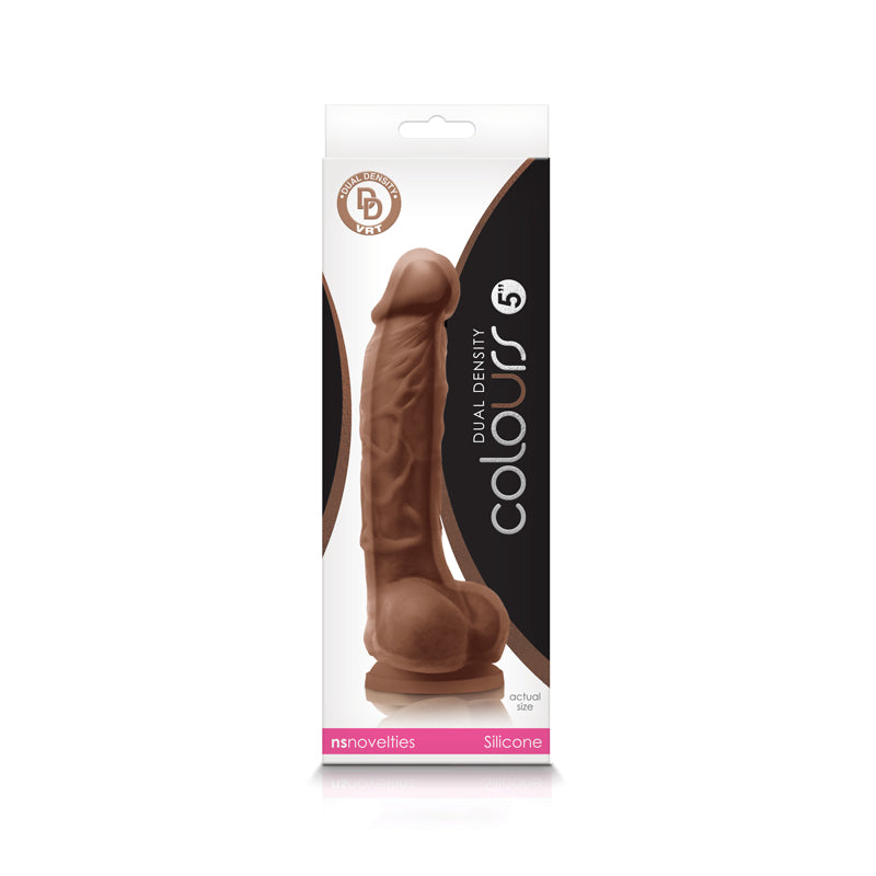 Colours Dual Density 8" Dildo - Brown