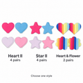 NS Pretty Pasties: Heart II 4 pairs, Star II 4 pairs, and Heart & Flower 2 pairs. Choose one style.