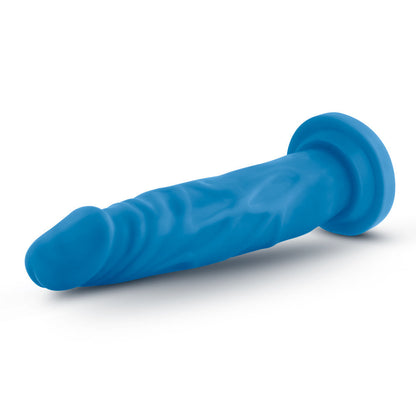 Neo Elite Cock Silicone Double Densité 6 Pouces - Bleu Néon