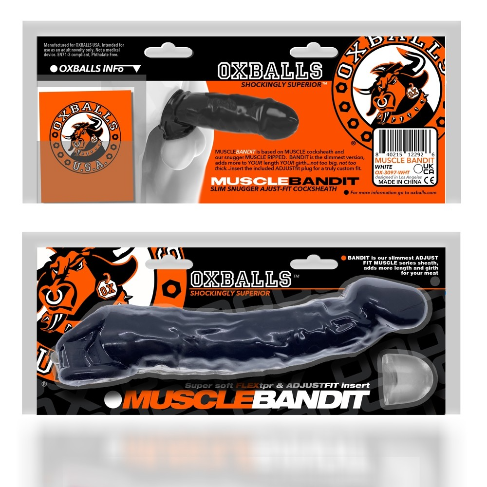 Oxballs Muscle Bandit Slimmest Muscle Cocksheath - Black