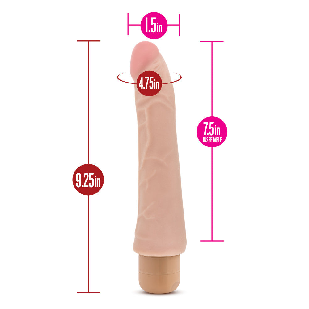 X5 Plus Mambo Vibe 9.25" Vibrating Dildo - Beige