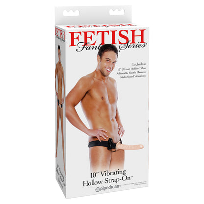 Fetish Fantasy 10" Vibrating Hollow Strap-On - Thorn & Feather