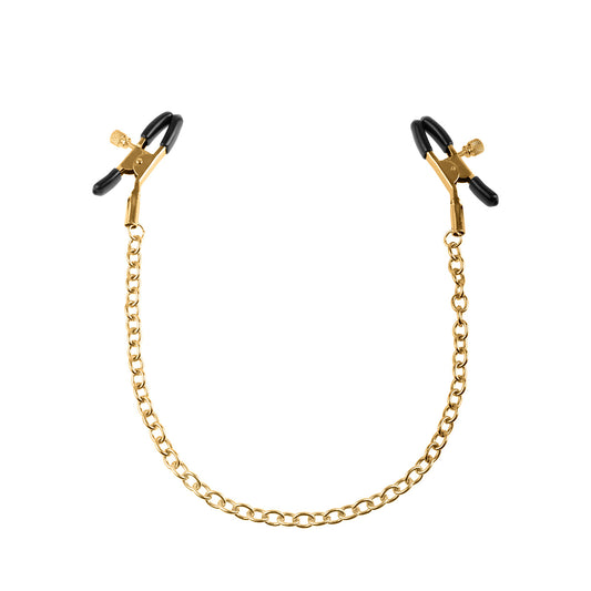 Gold Chain Nipple Clamps - Thorn & Feather