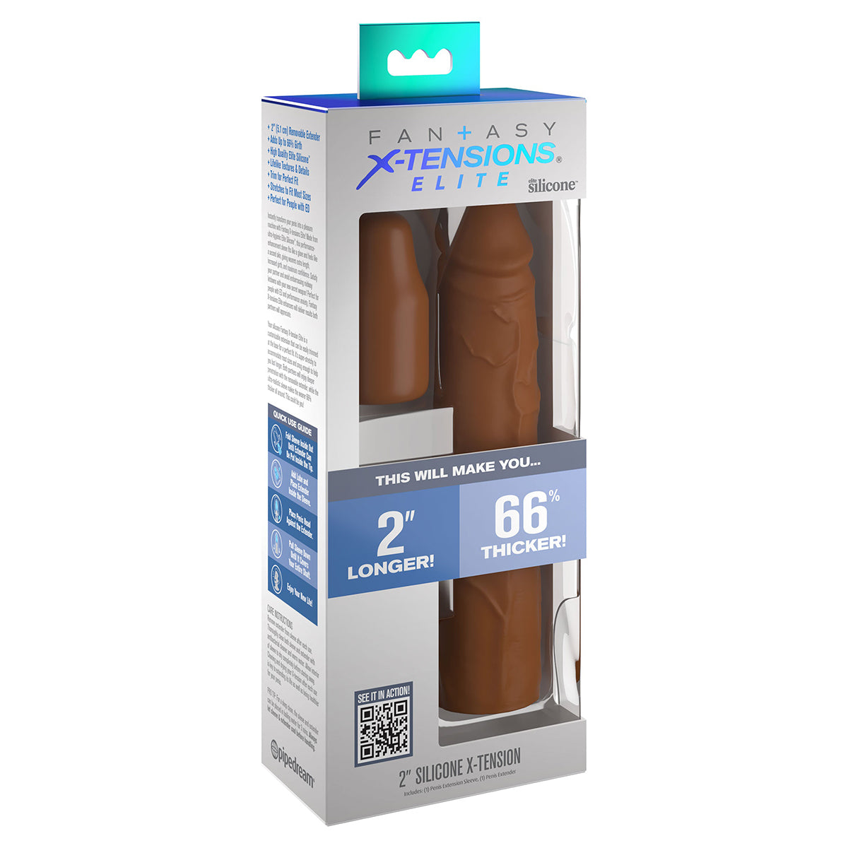 Fantasy X-tensions Elite 8" Sleeve with 2" Plug - Tan - Thorn & Feather