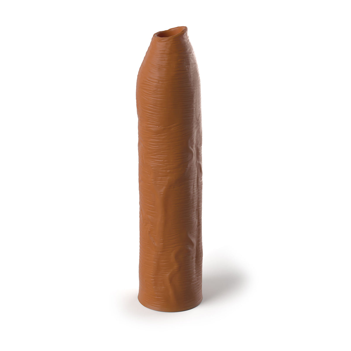 Uncut 7" Silicone Penis Enhancer - Tan - Thorn & Feather