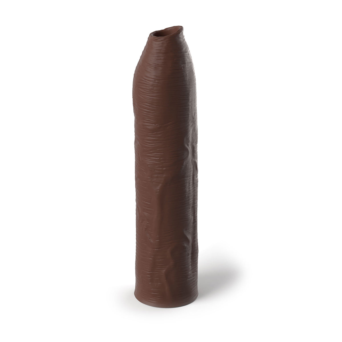 Uncut 7" Silicone Penis Enhancer - Brown - Thorn & Feather