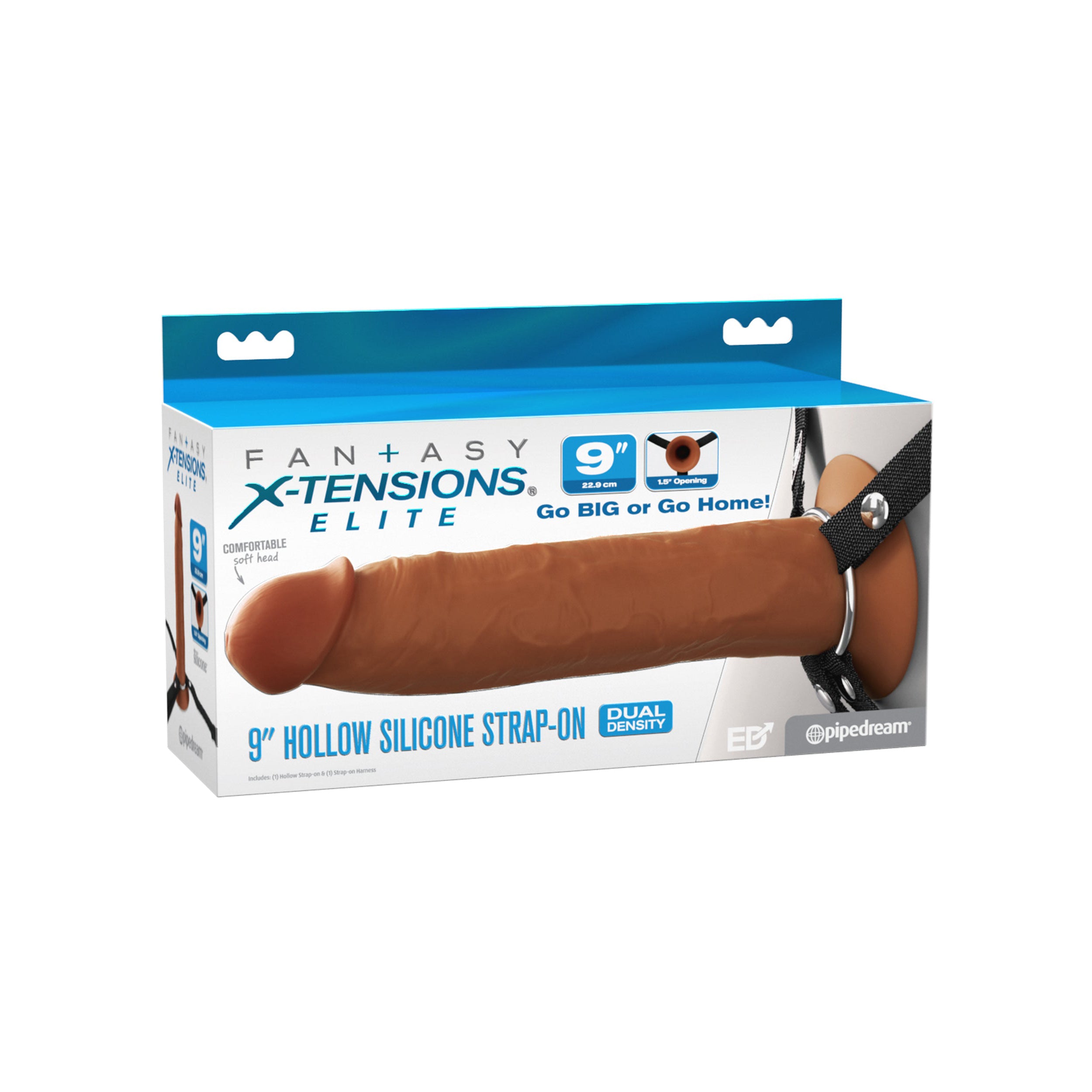 9" Dual Density Hollow Strap-On