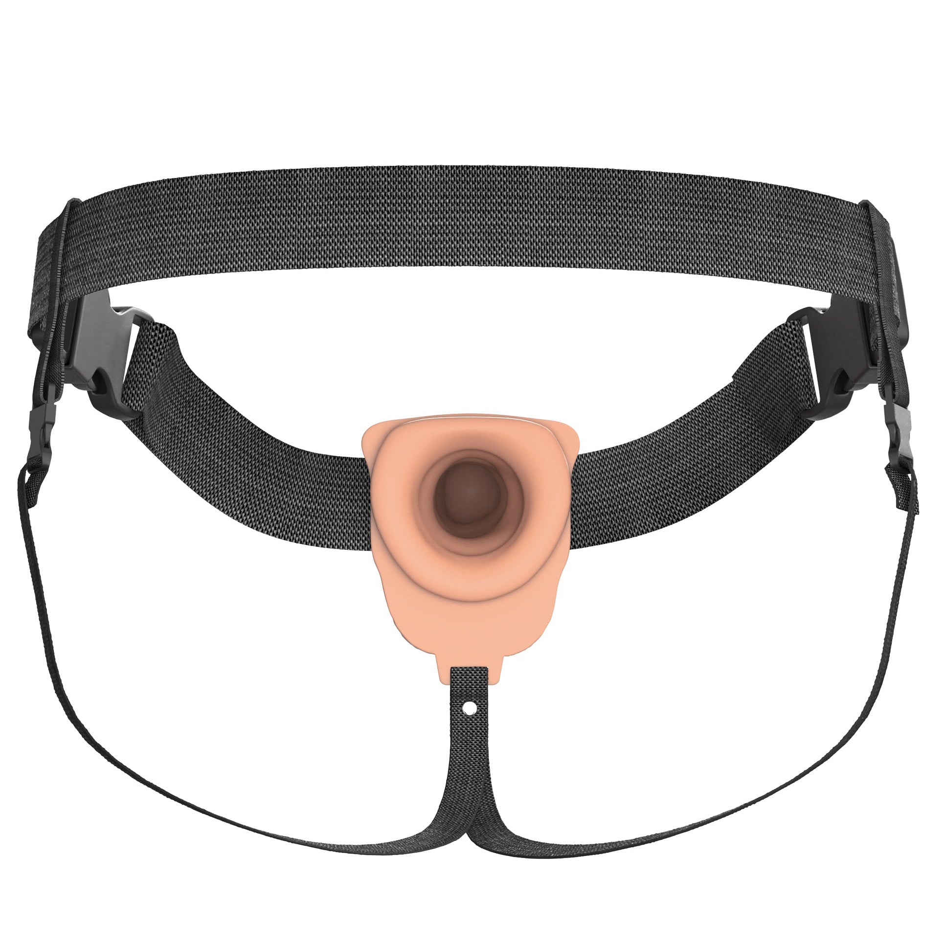 8" Vibrating Hollow Silicone Strap-On