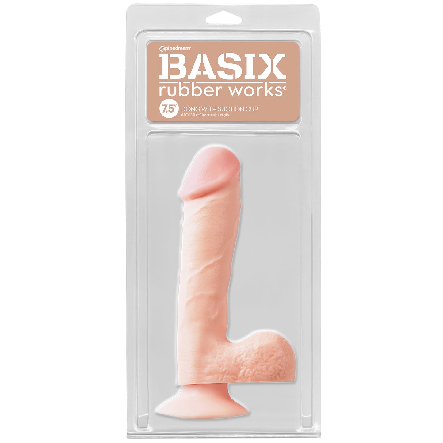 Basix 7.5" Dong with Suction Cup - Light