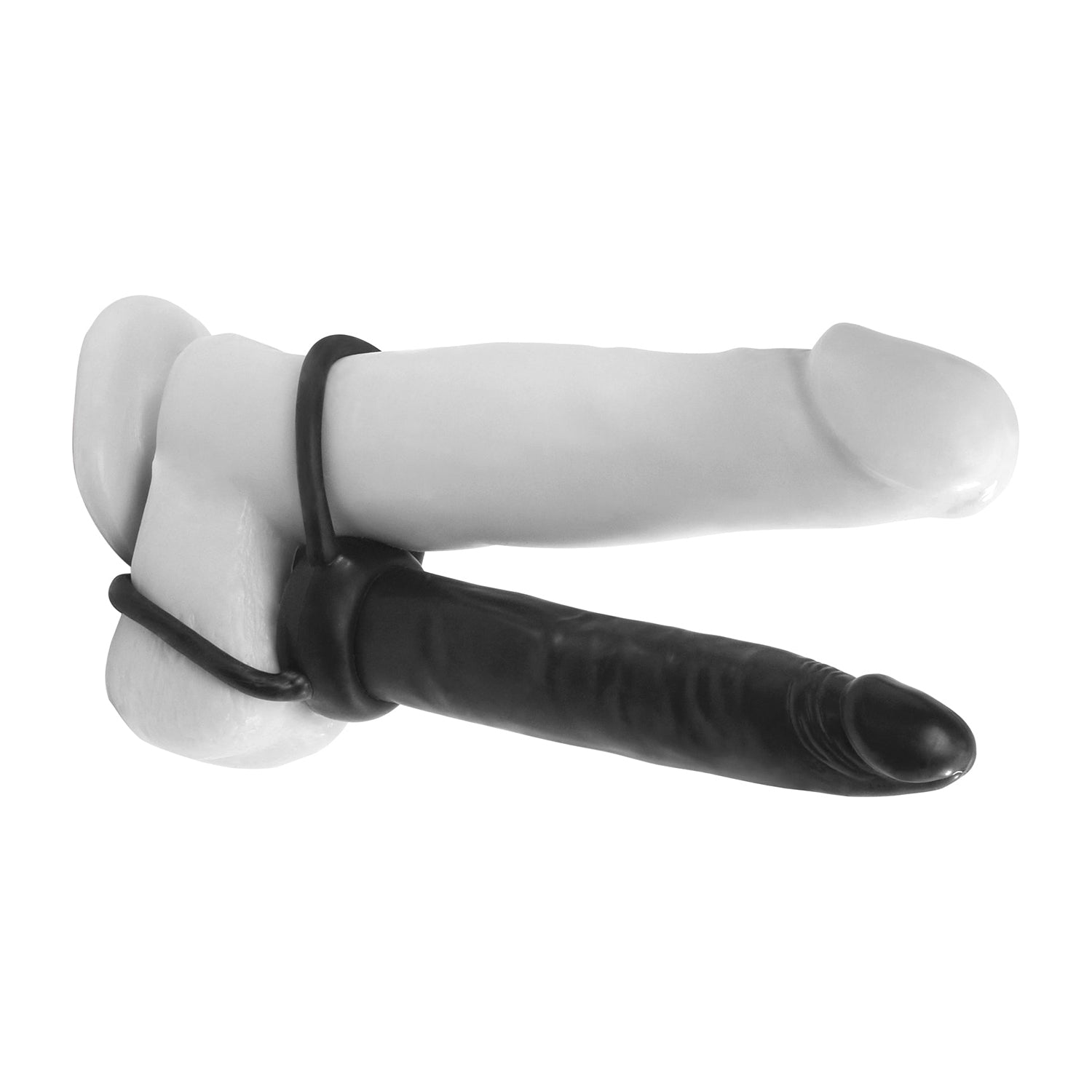 Anal Fantasy Double Trouble Strap-On Dildo - Noir