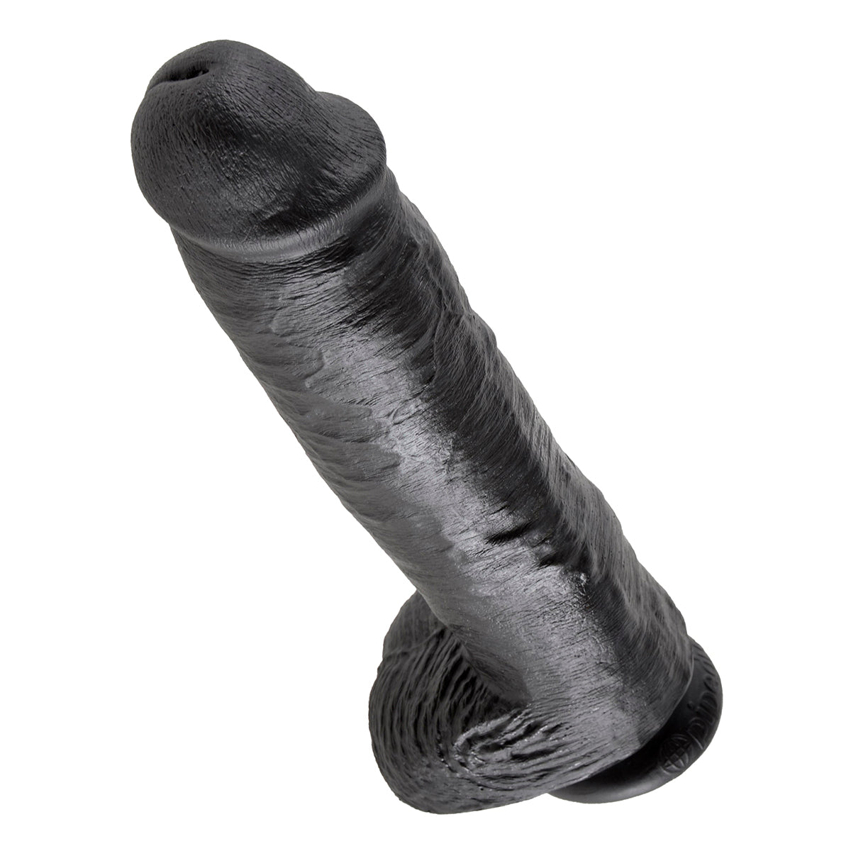King Cock 11" Cock w Balls - Black - Thorn & Feather
