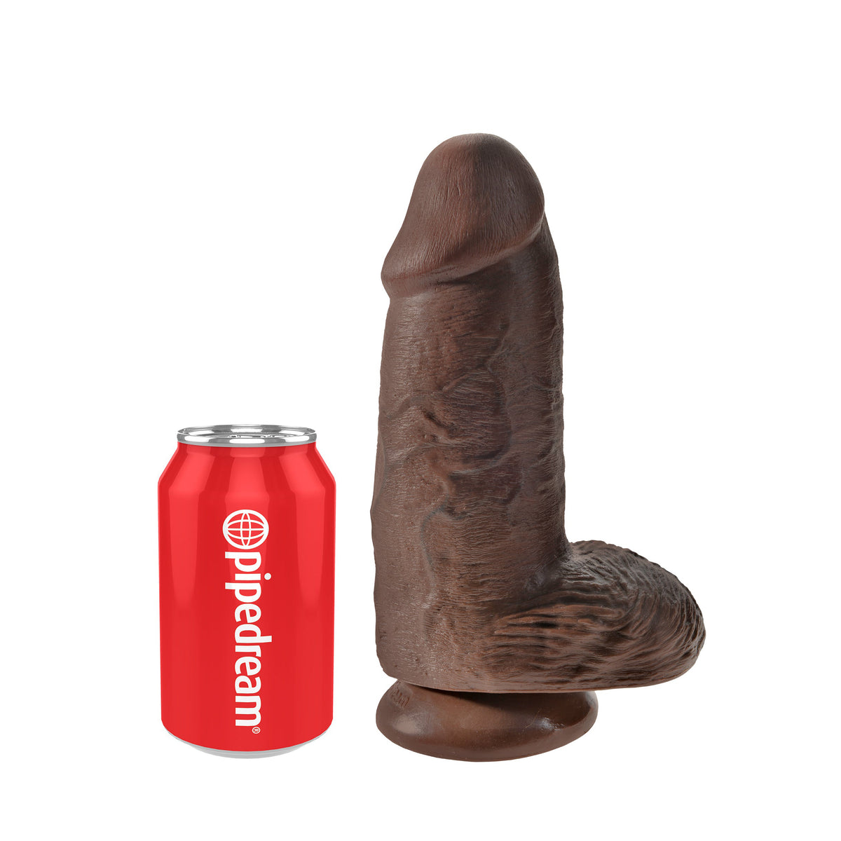 King Cock 9" Chubby Dildo - Brown