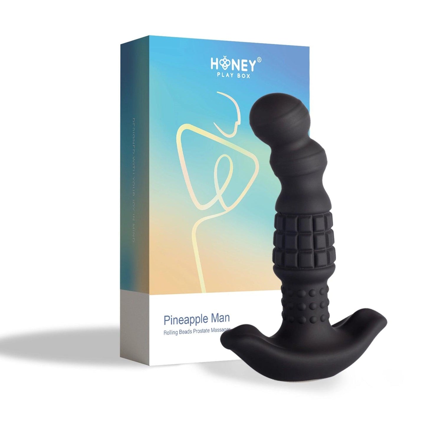 Pineapple Man Rolling Bead Vibrating Prostate Massager