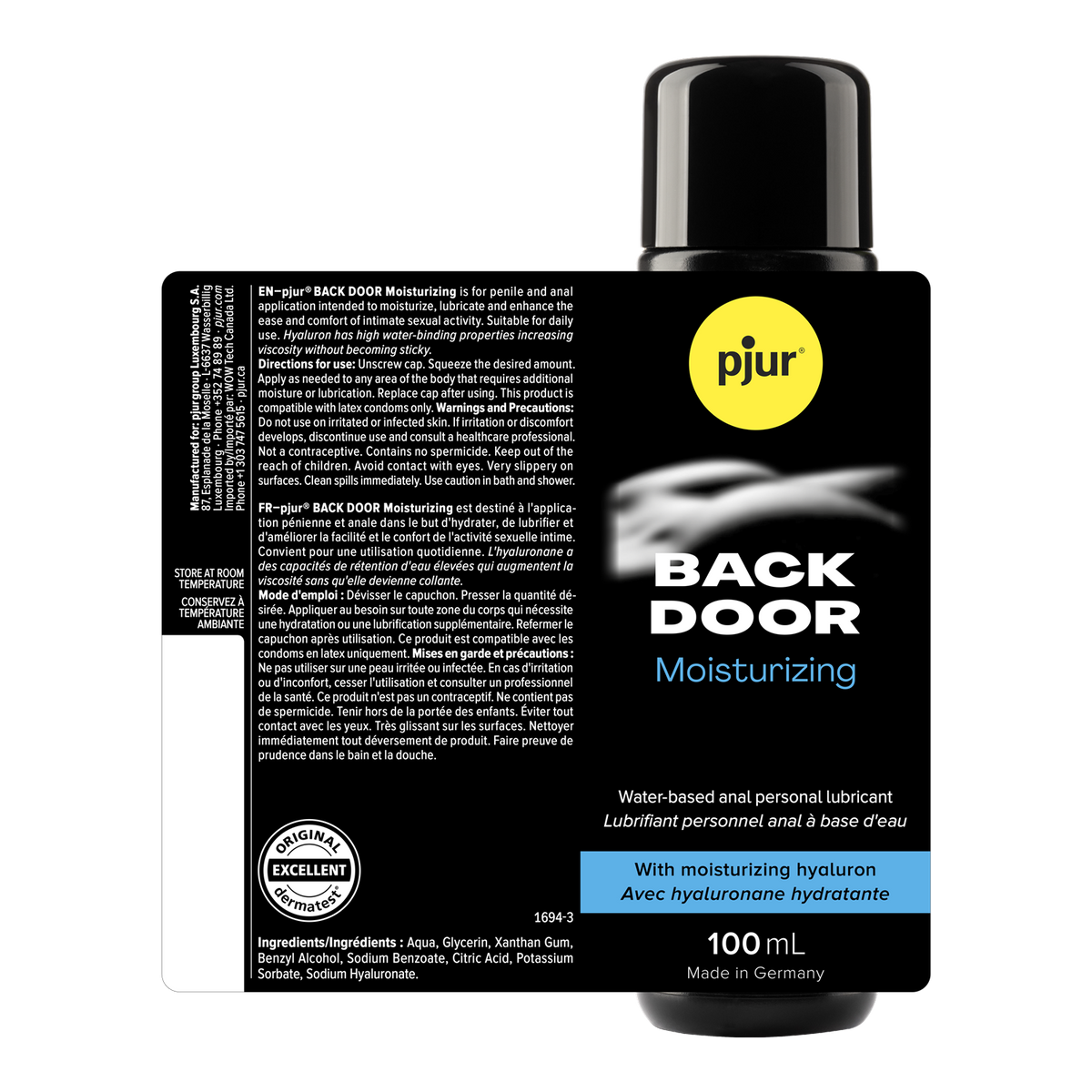 Pjur Back Door Water Based Anal Lubricant - 100 ml