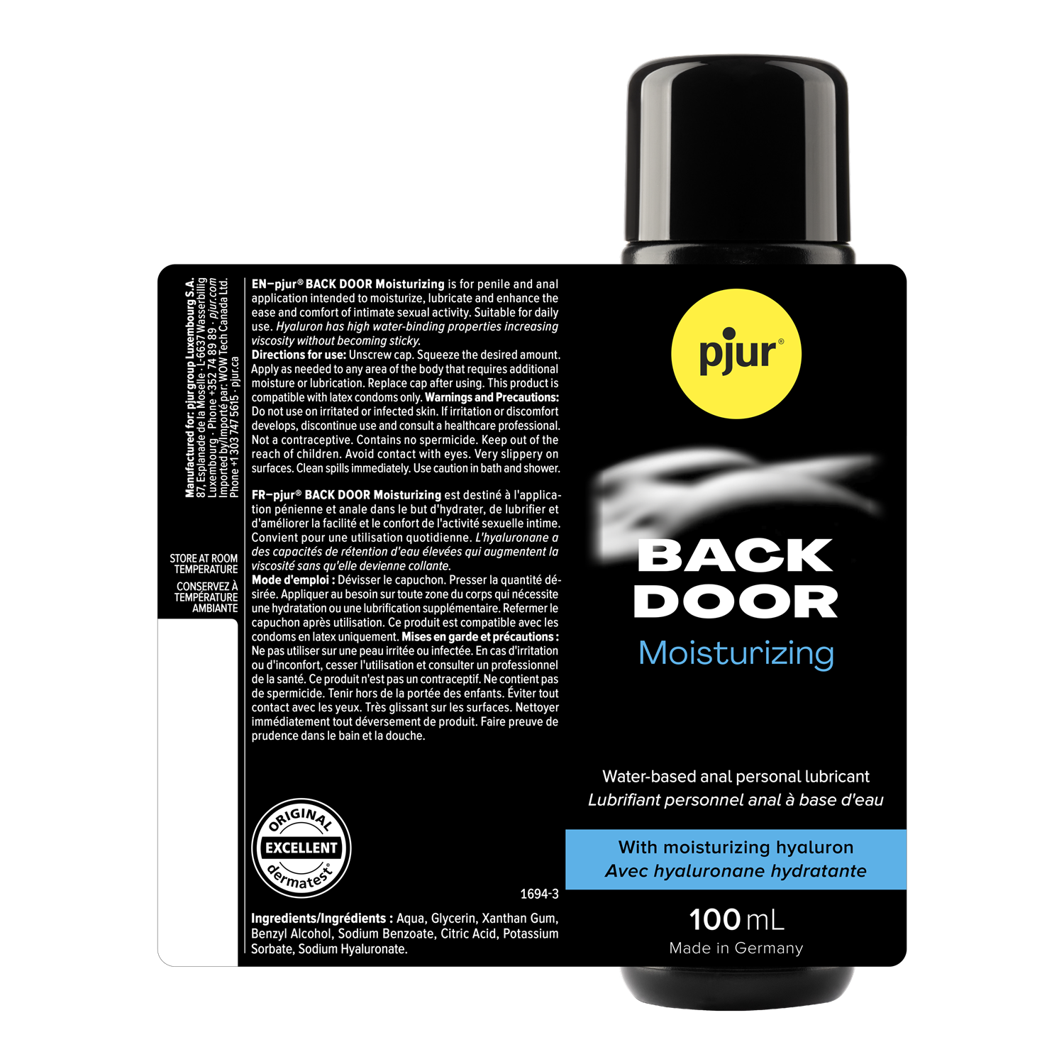 Pjur Back Door Water Based Anal Lubricant - 100 ml