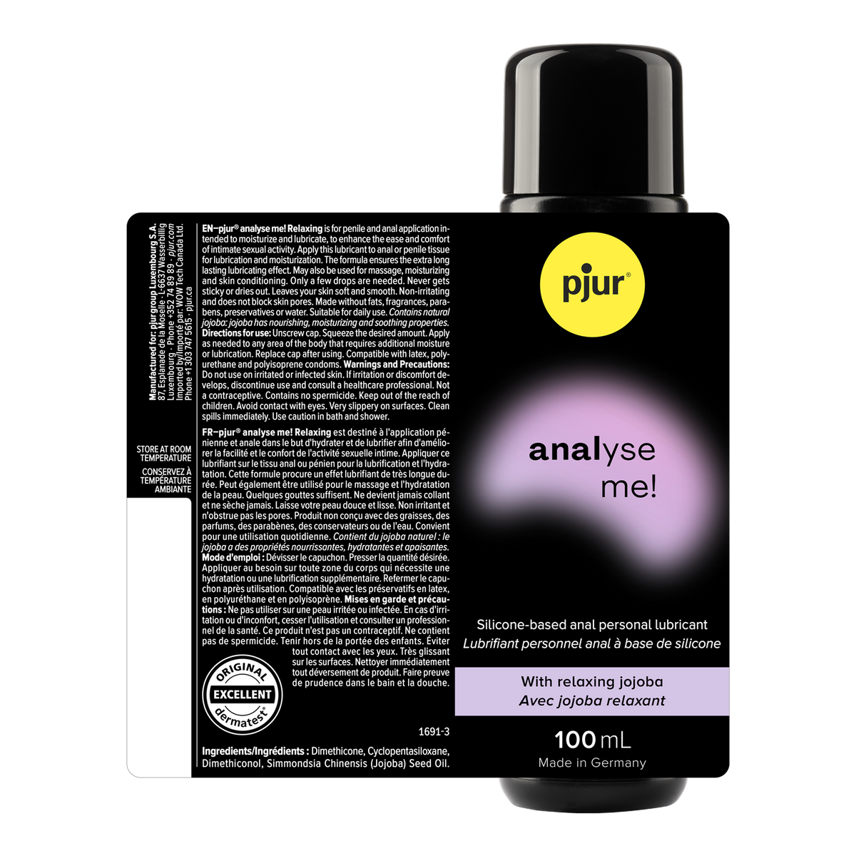 Lubrifiant anal à base de silicone Pjur Analyse Me - 100 ml
