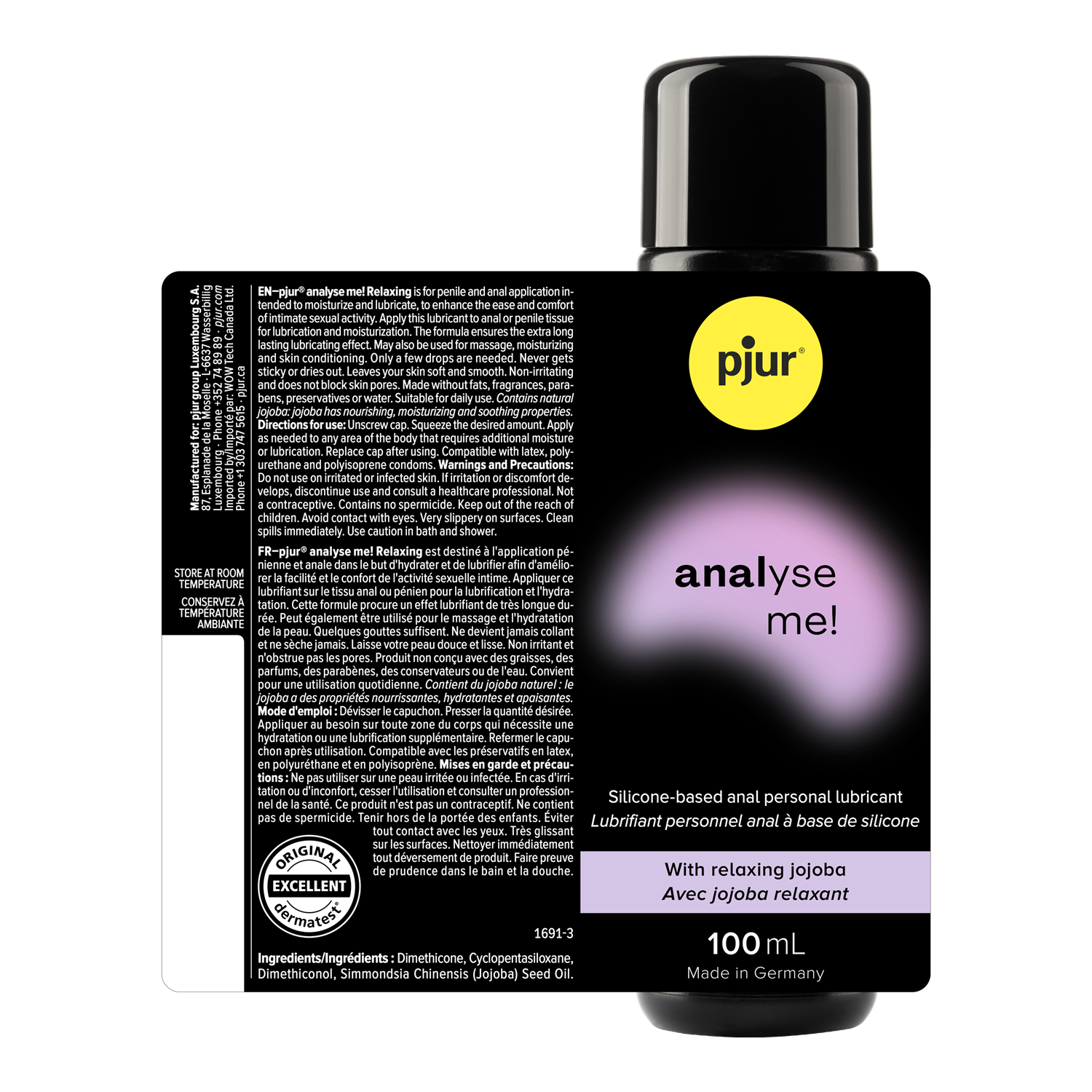 Lubrifiant anal à base de silicone Pjur Analyse Me - 100 ml