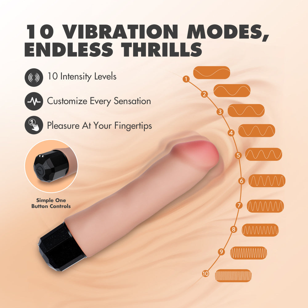 Dr. Avery 7.5” Realistic Vibrating Dildo