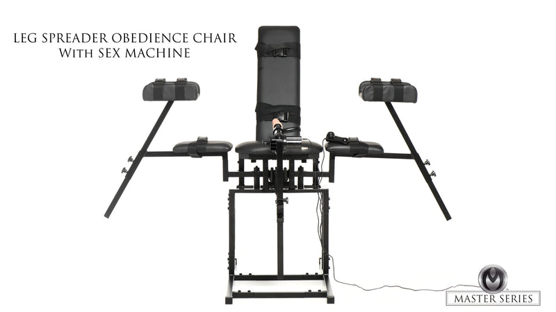 Leg Spreader Obedience Chair with Sex Machine