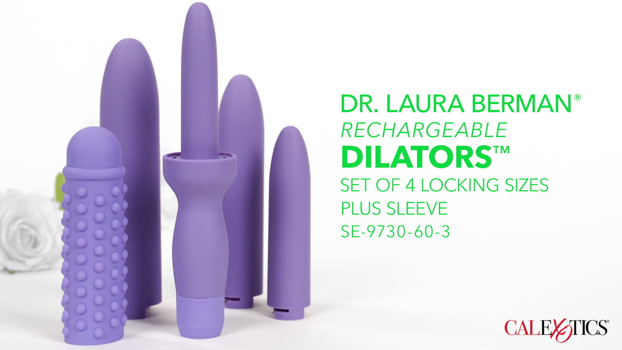 Rechargeable Dilators Set of 4 Locking Sizes Plus Sleeve