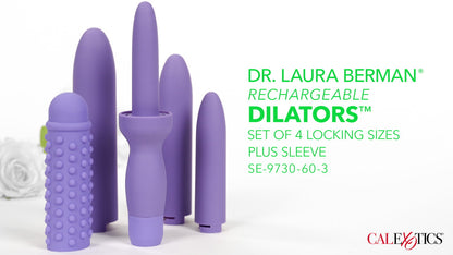 Rechargeable Dilators Set of 4 Locking Sizes Plus Sleeve