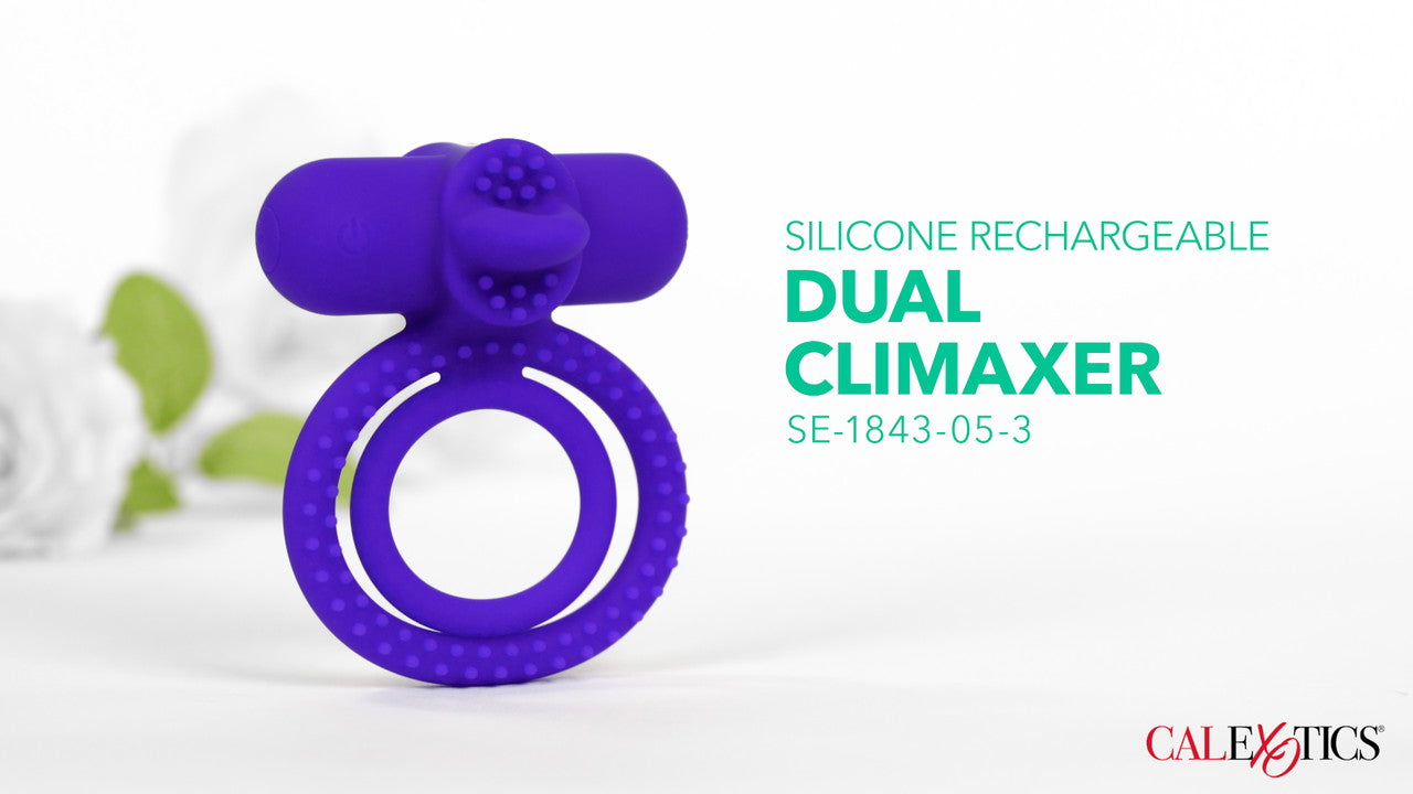 Silicone Rechargeable Dual Climaxer Cock Ring