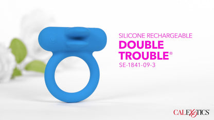 Silicone Rechargeable Double Trouble Cock Ring