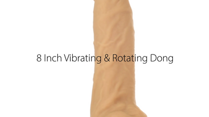 8" Rotating & Vibrating Dildo with Remote