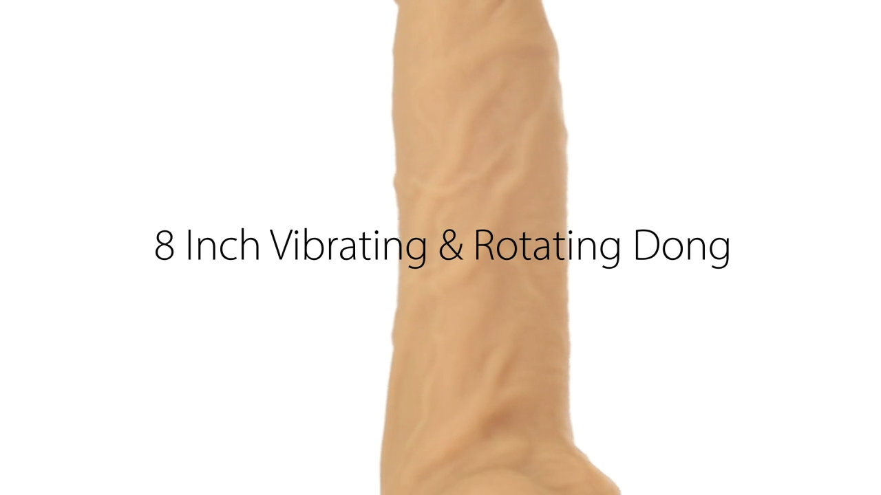 8" Rotating & Vibrating Dildo with Remote