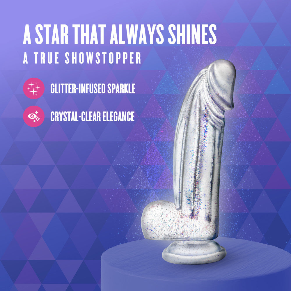 Naturally Yours Bling 7.5 Inch Realistic Glitter Dildo