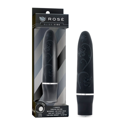 Rose Bliss Vibe Mini Vibrator - Black