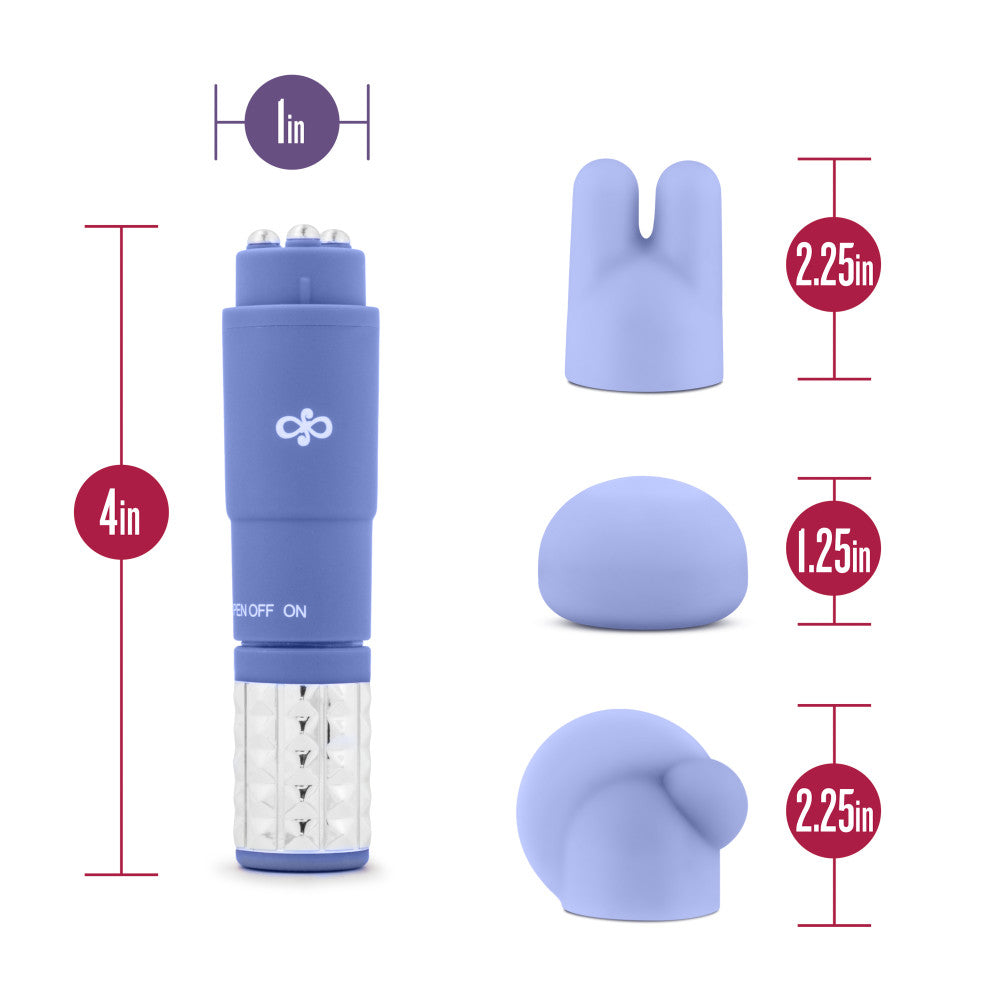 Revitalize Periwinkle Vibrating 3-Piece Massage Wand Kit