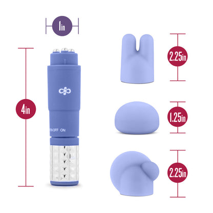 Revitalize Periwinkle Vibrating 3-Piece Massage Wand Kit