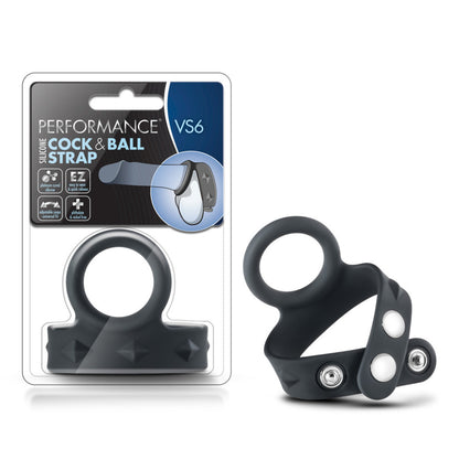 Performance VS6 Silicone Cock & Ball Strap - Black