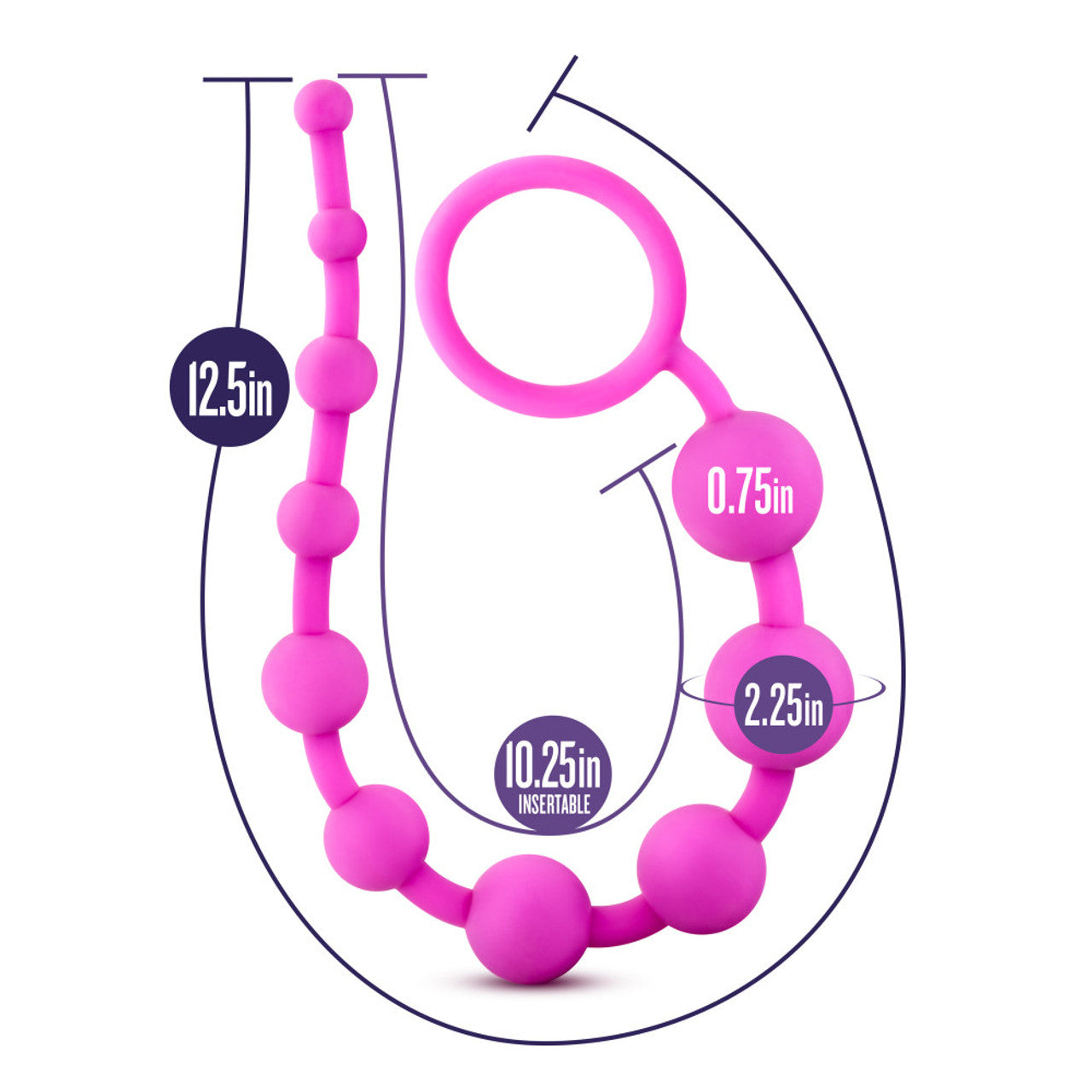 Silicone 10 Beads - Pink