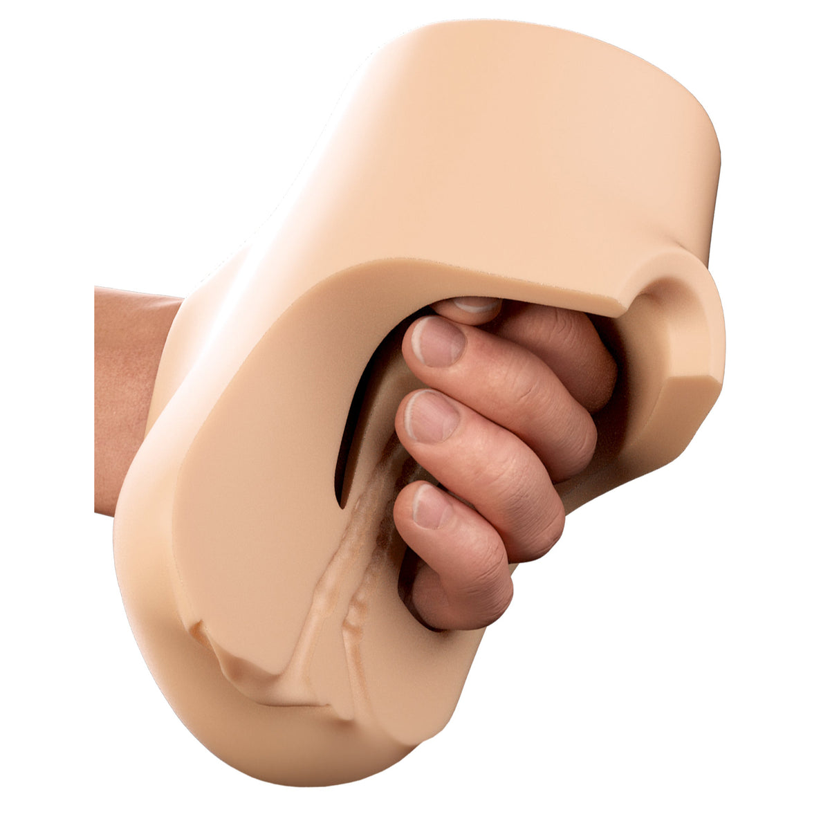 Double Pounder Vibrating Squeeze Stroker - Light