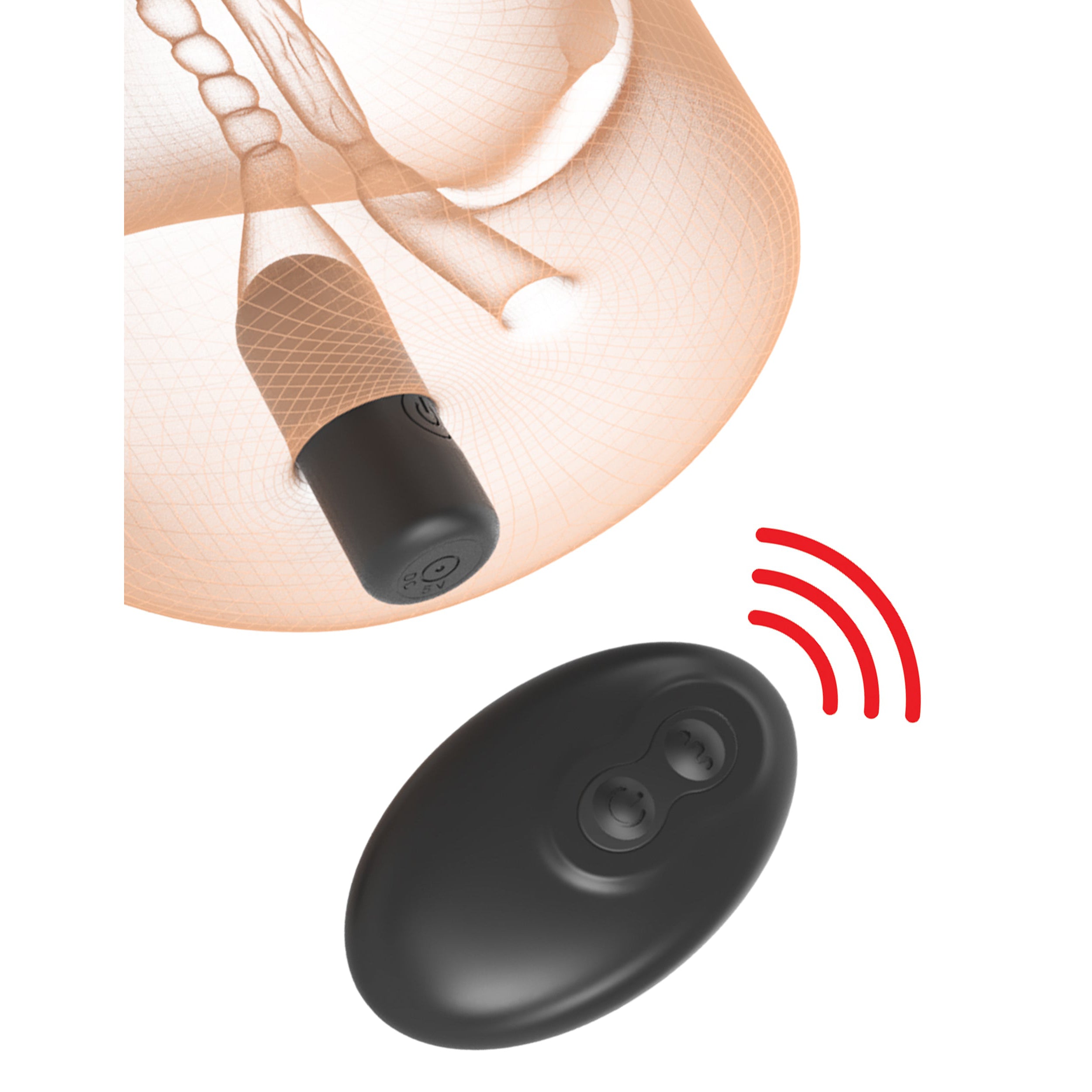 Double Pounder Vibrating Squeeze Stroker - Light