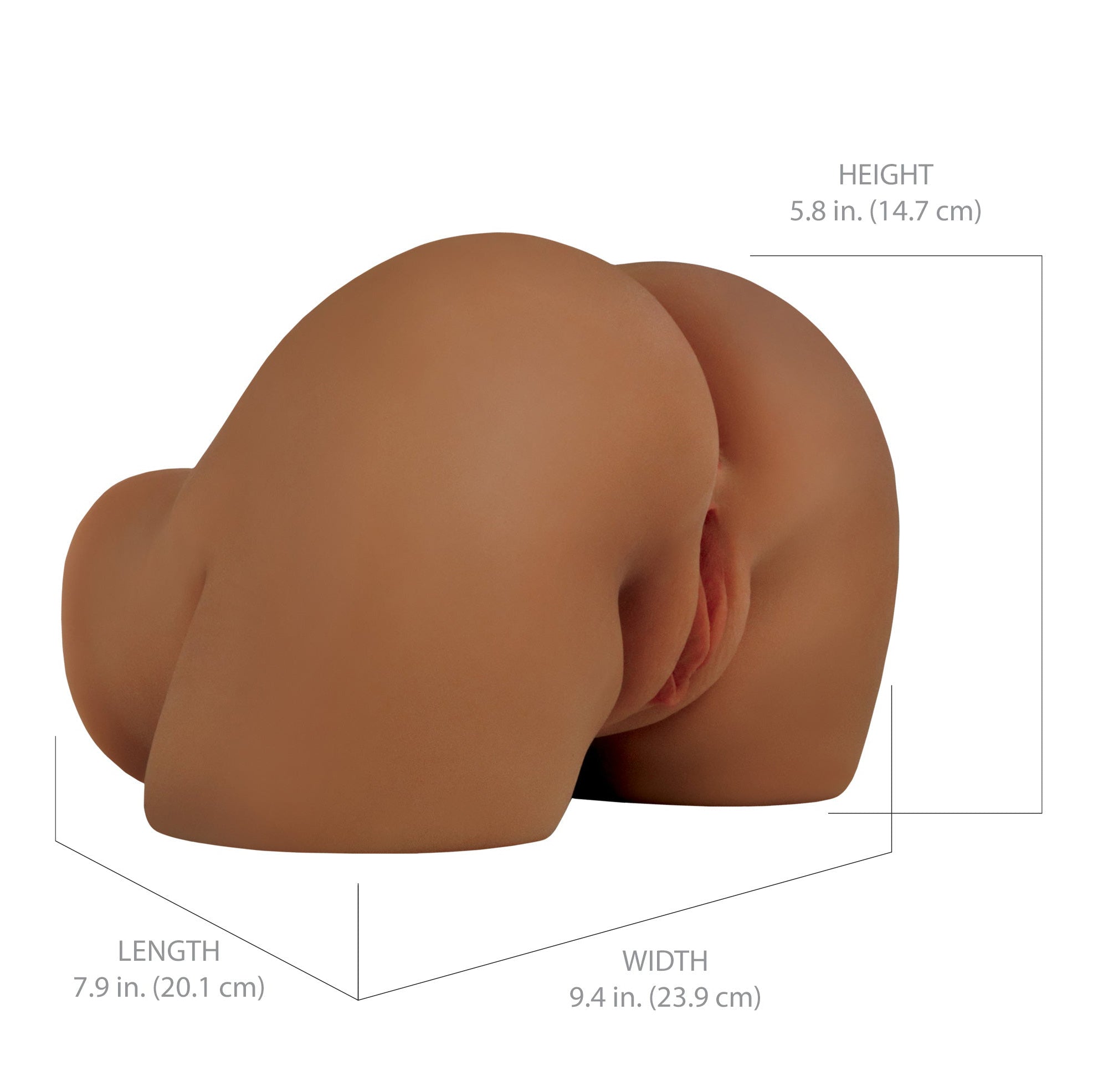 Shake That Ass Vibrating Mega Masturbator - Brown