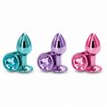 Rear Assets Butt Plug - Small in Teal, Purple and Pink; colour options sold individually