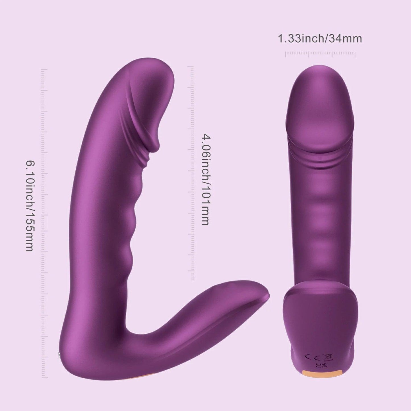 Vibromasseur point G à tête rotative Joi et lécheur de clitoris 