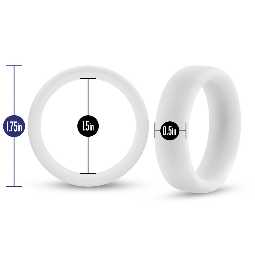 Anneau pénien Performance Silicone Pro - Noir/Bleu/Noir