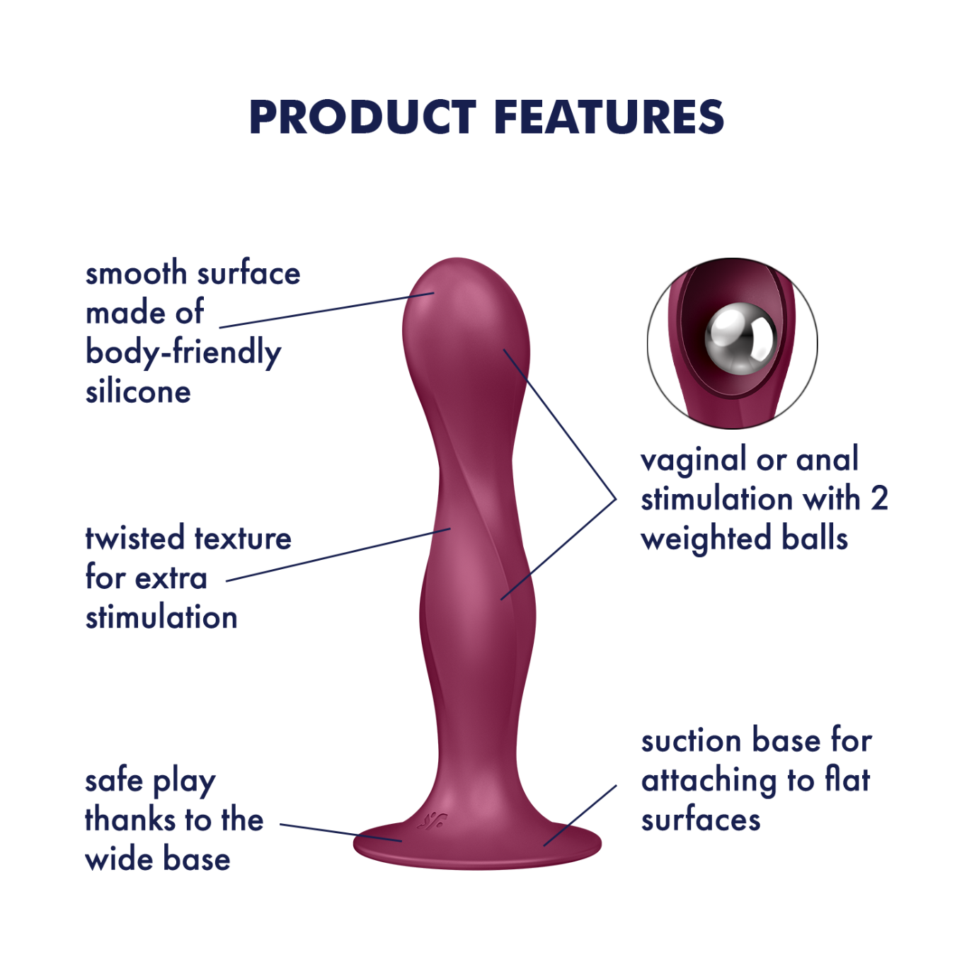 Satisfyer Double Ball-R Weighted Dildo