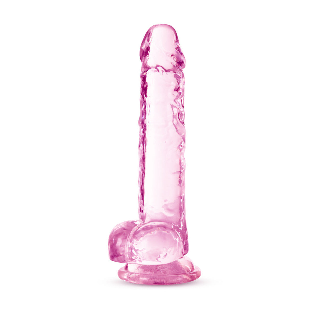 Naturally Yours 7" Crystalline Dildo - Rose
