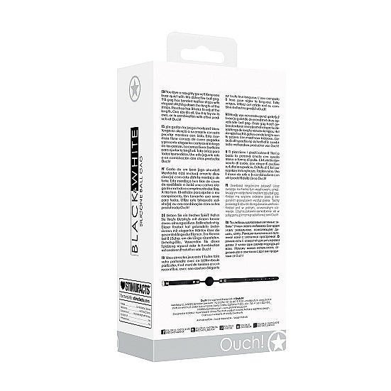 Silicone Ball Gag w Adjustable Bonded Leather Straps - Thorn & Feather