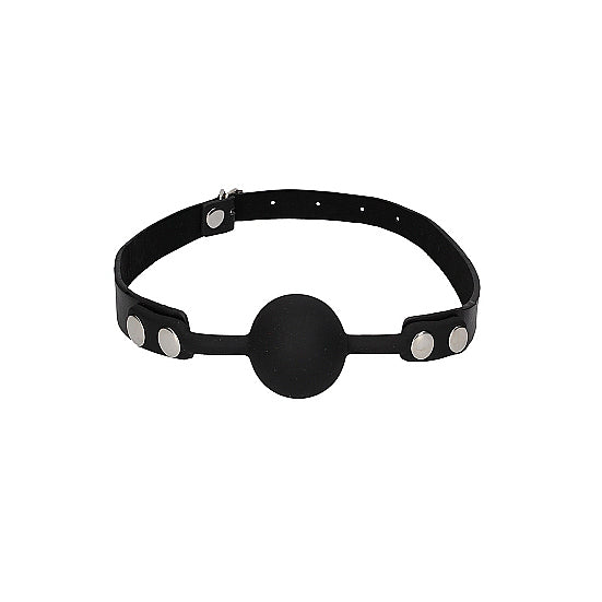 Silicone Ball Gag w Adjustable Bonded Leather Straps