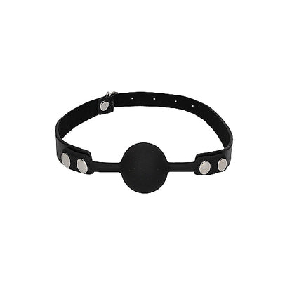 Silicone Ball Gag w Adjustable Bonded Leather Straps - Thorn & Feather