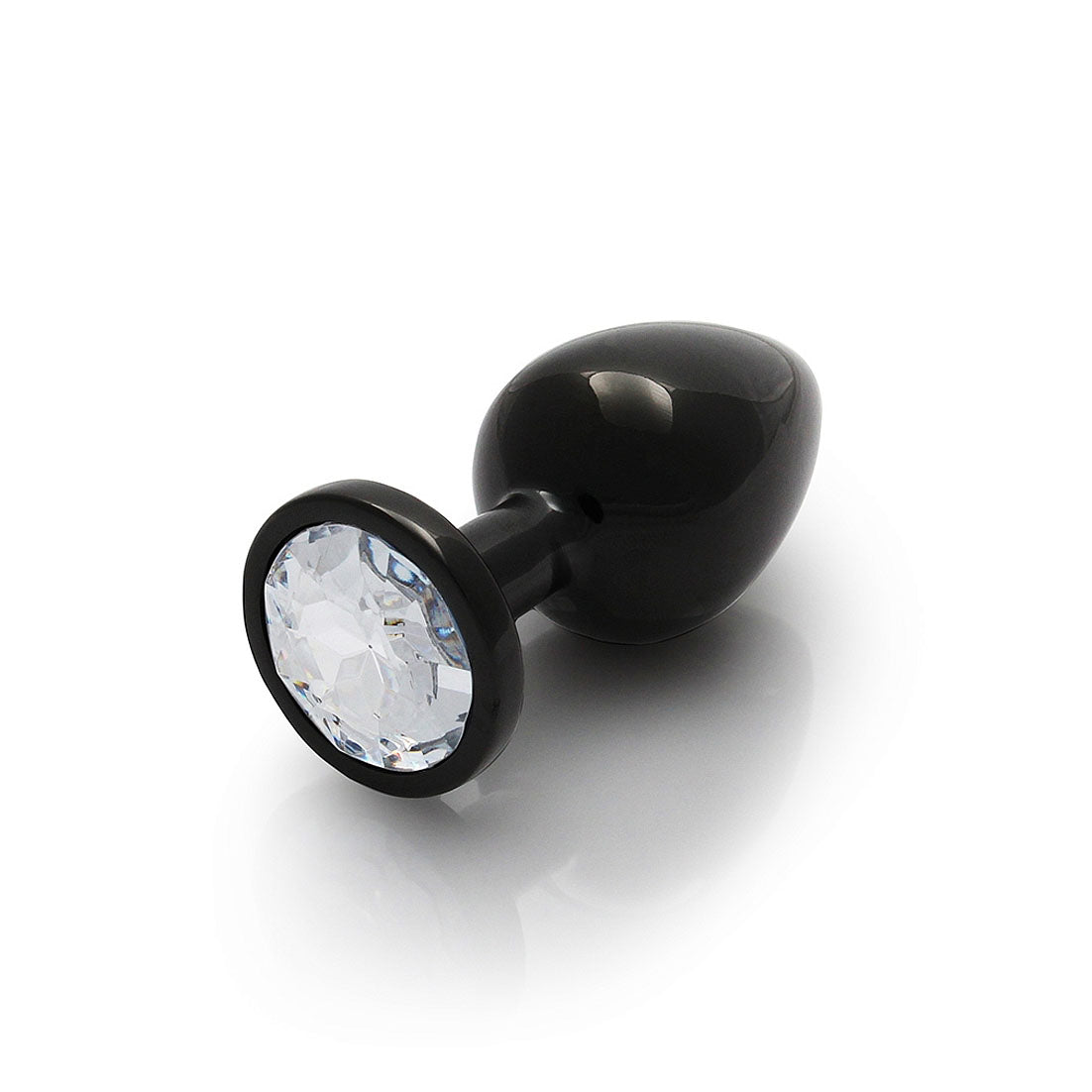 Plug anal rond avec pierres précieuses - Medium, bronze/diamant