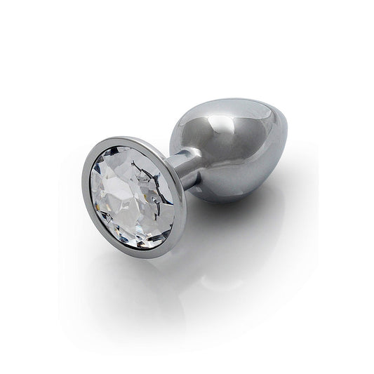 Round Gem Butt Plug - Small, Diamond