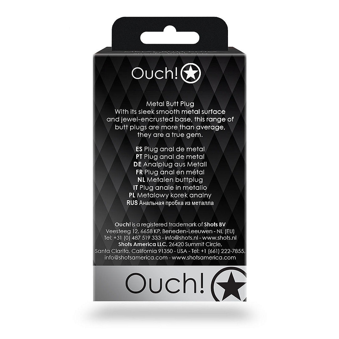 Plug anal rond avec pierres précieuses - Petit, diamant